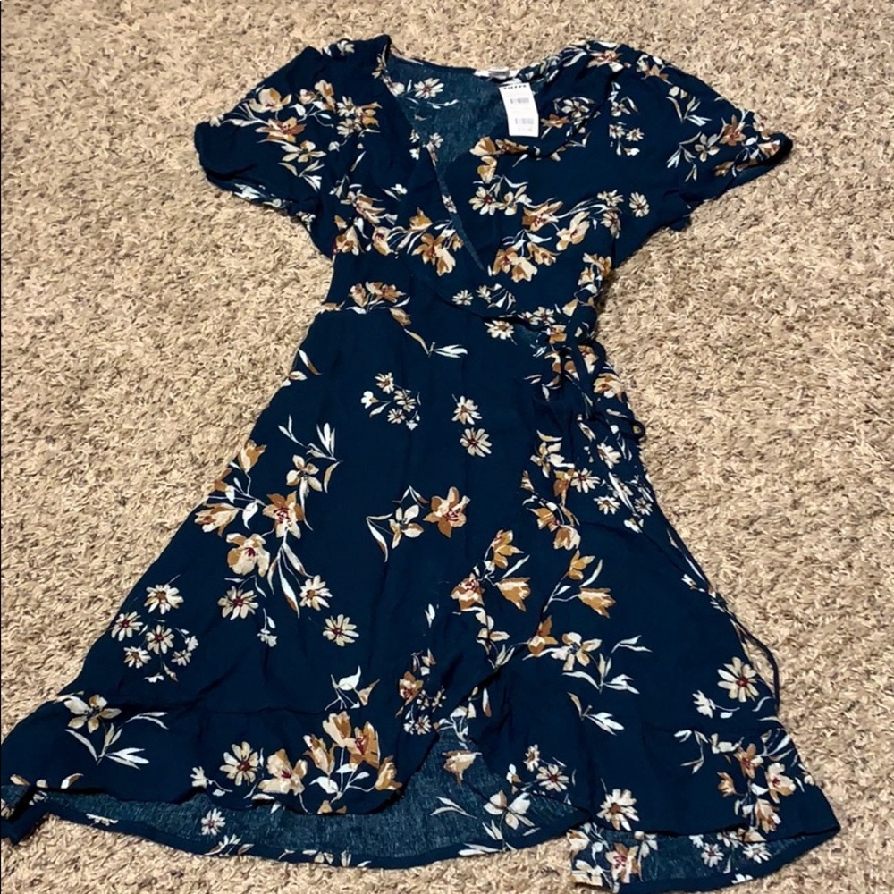 Tillly’s Dark Green Floral Dress.